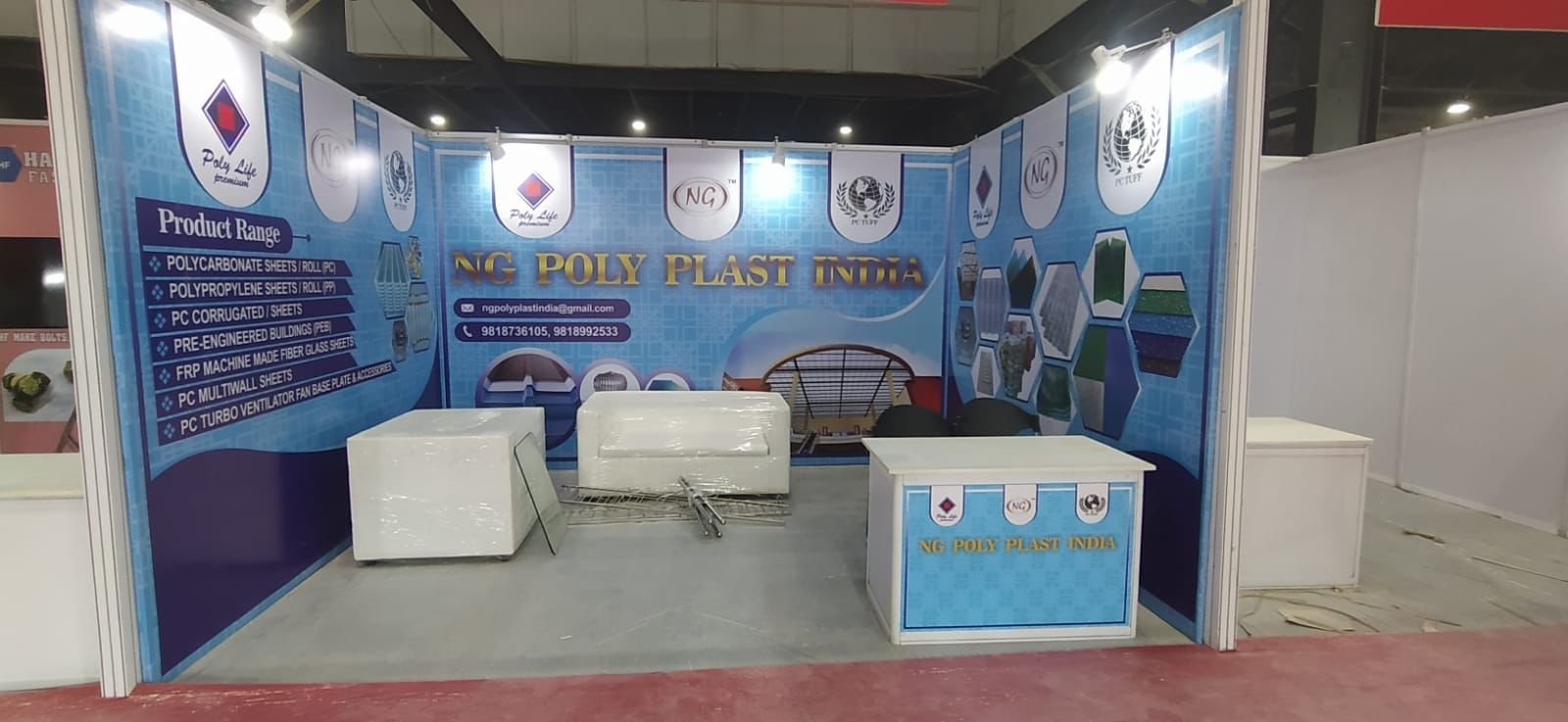 Shell Scheme Stall Design & Fabrication Services for Exhibitions